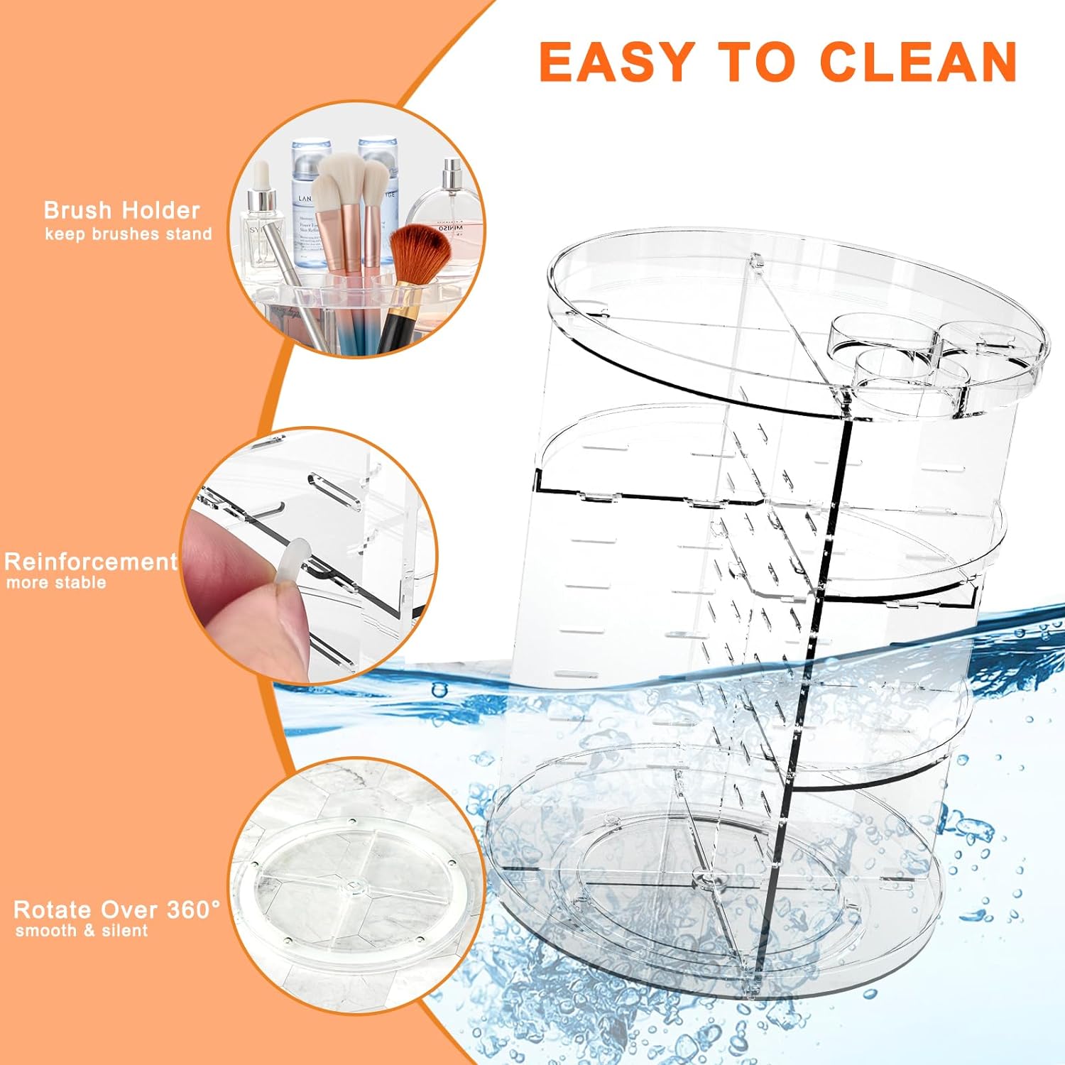 Rotating Makeup Organizer, Adjustable Layers Spinning Organizer, Cosmetic Display Case, Multi-Function Storage Carousel, Makeup Organizer, Makeup Holder, Makeup Stand Rotating Makeup Organizer, Adjustable Layers Spinning Organizer, Cosmetic Display Case, Multi-Function Storage Carousel, Makeup Organizer, Makeup Holder, Makeup Stand